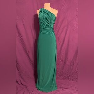 Ralph Lauren Green One Shoulder Dress